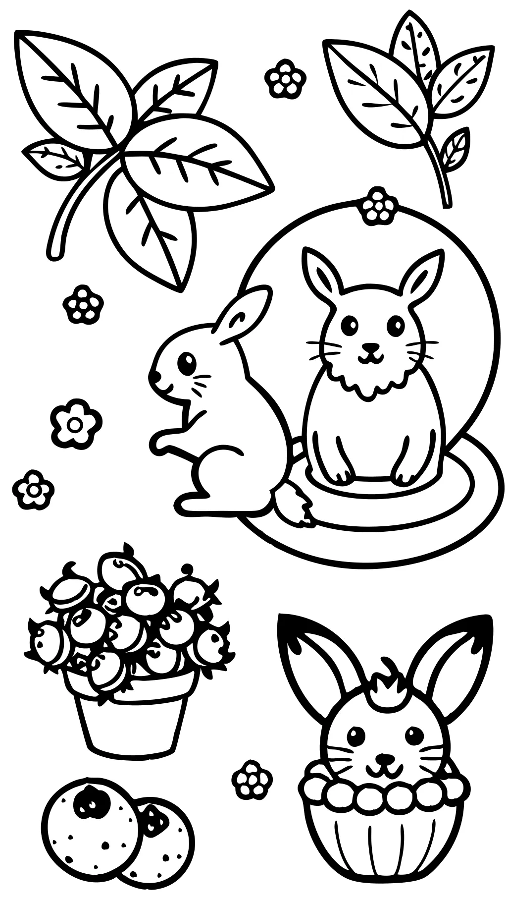 blueberry coloring pages